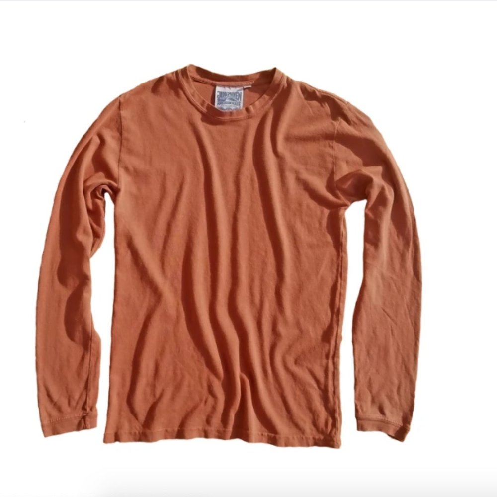 Jungmaven Baja Long Sleeve Hemp Tee in Terracotta
